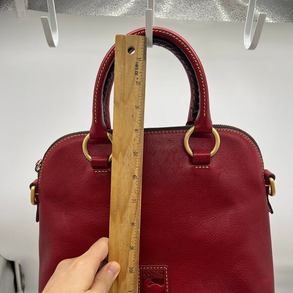 Dooney & Bourke Florentine Leather Domed Purse Red Color Handbags - Picture 7 of 16